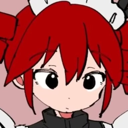站点头像：抱着白鸭的红发少女插画